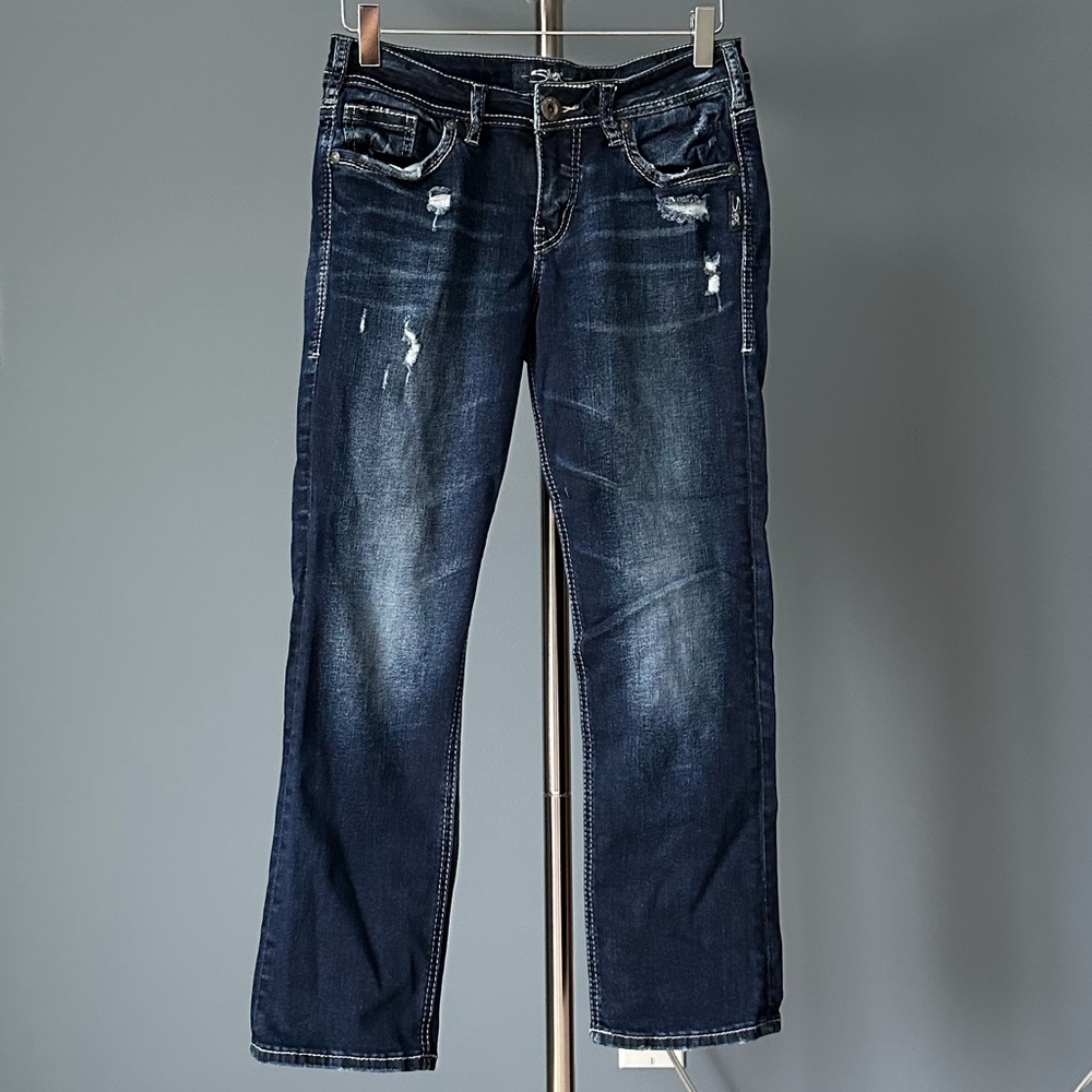 Silver Suki Capri Jeans